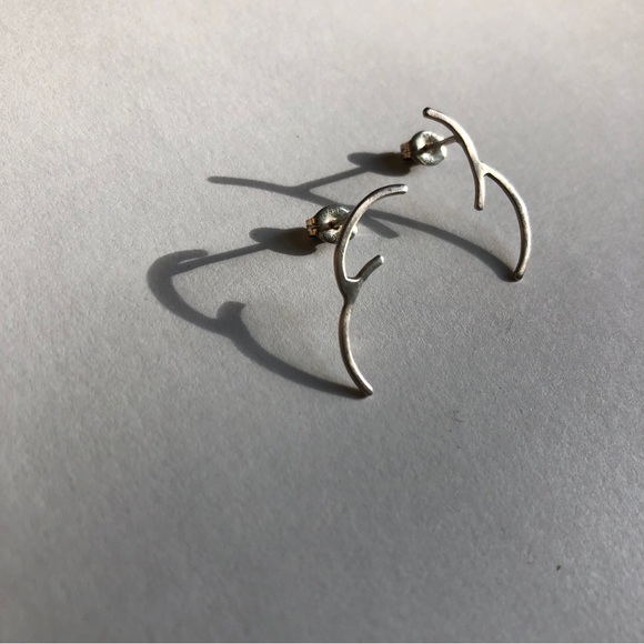 Rebecca Mir Grady "Double Cloudbreak" earrings - handmade in USA sterling silver - Picture 6 of 6